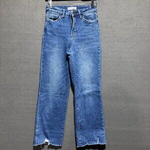 Vervet High Rise Stretch Distressed Frayed Leona Wide Legged Jeans size 26